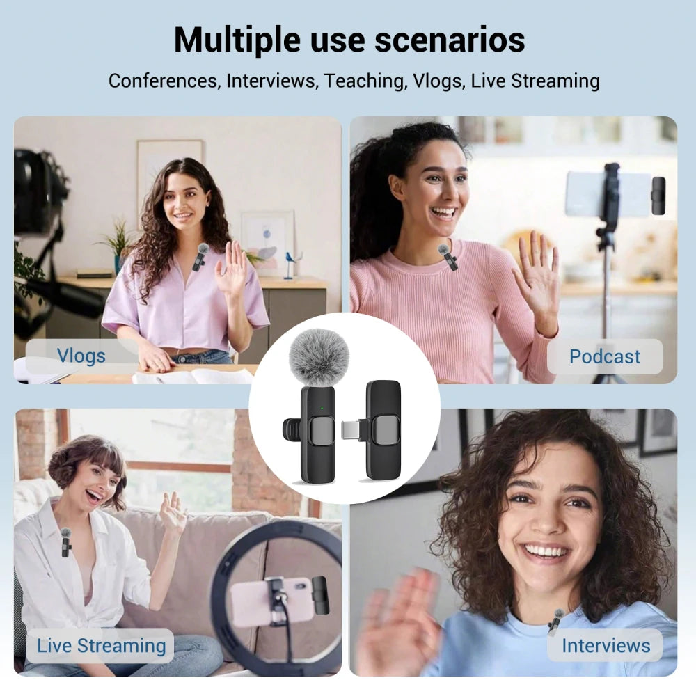 Wireless Lavalier Microphone for Type-C Devices